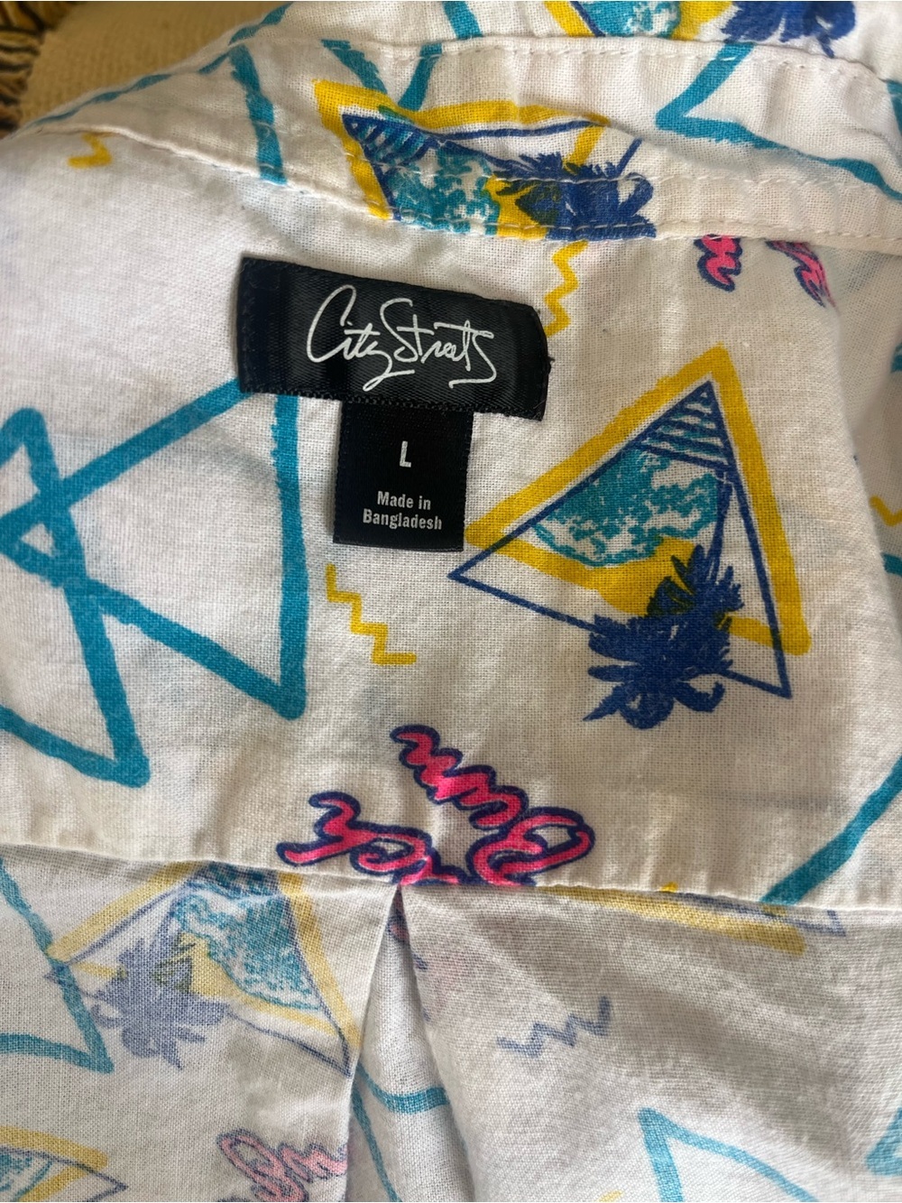 80s inspired Beach Bum Button Down Size Large 100% cotton - Picture 5 of 7